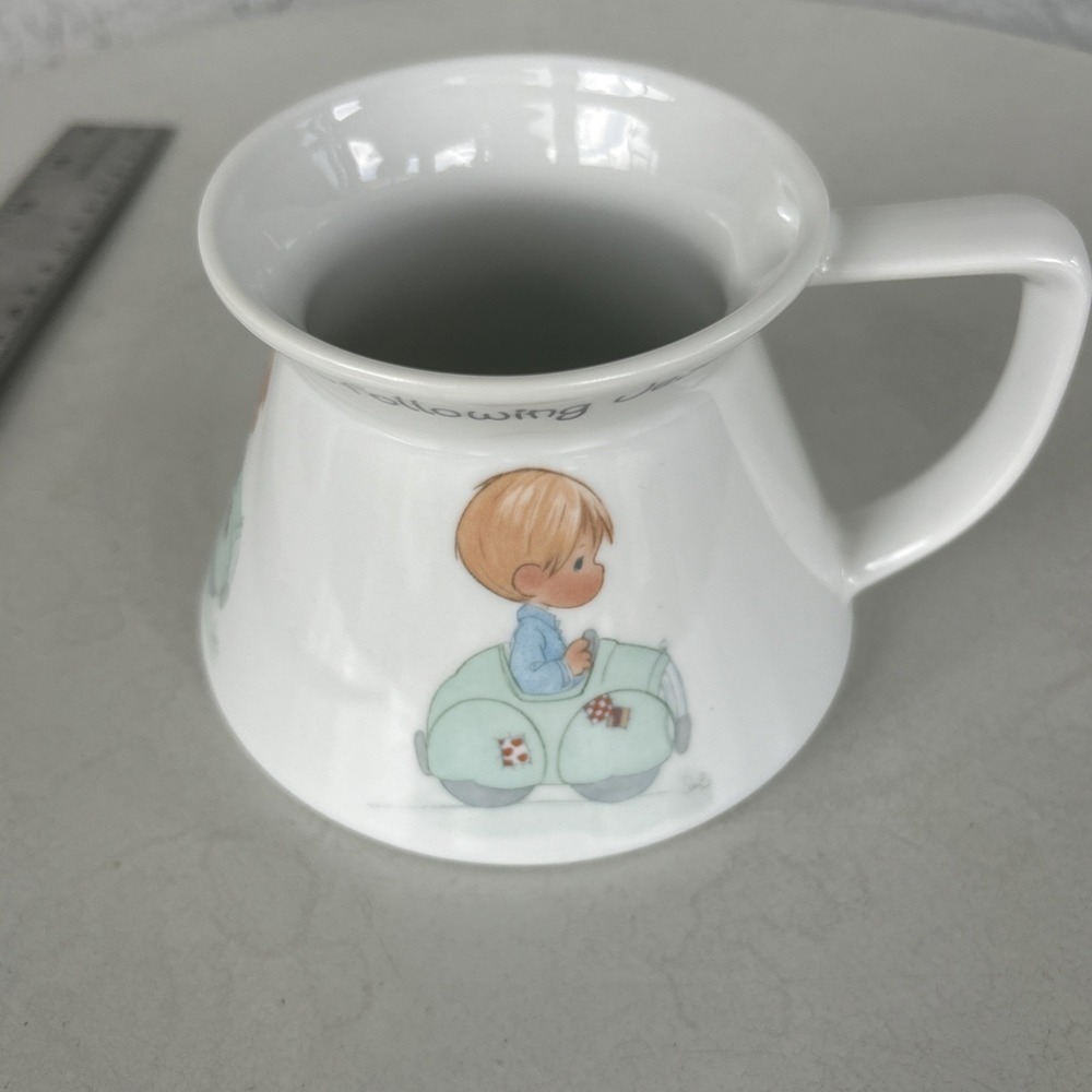 Vintage Enesco Precious Moments I'm Following Jesus Coffee Tea Mug Cup 1986